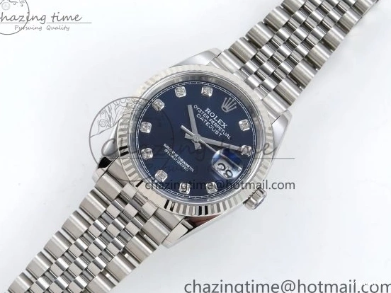 VR3235 Bracelet 126234 1:1 Jubilee Dial 36 904L Steel Edition SS Blue on DateJust APF Diamonds Best 0204